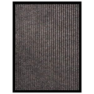 Beige Gestreifte Fußmatte 60x80 cm