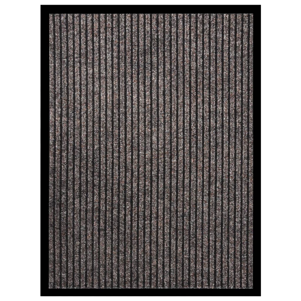 Beige Gestreifte Fußmatte 60x80 cm