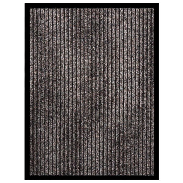 Beige Gestreifte Fußmatte 60x80 cm