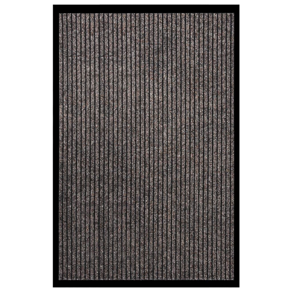 Beige Gestreifte Fußmatte 80x120 cm