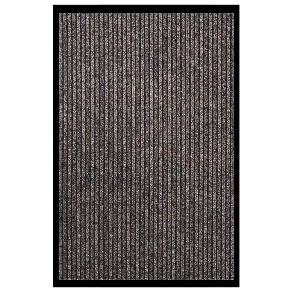 Beige Gestreifte Fußmatte 80x120 cm