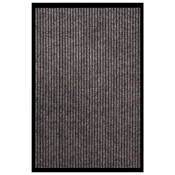 Beige Gestreifte Fußmatte 80x120 cm