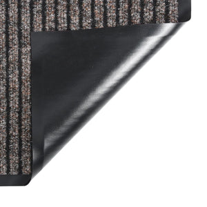 Beige Gestreifte Fußmatte 80x120 cm
