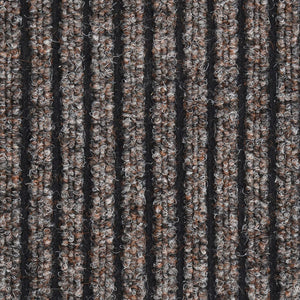 Beige Gestreifte Fußmatte 80x120 cm