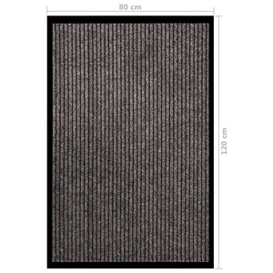 Beige Gestreifte Fußmatte 80x120 cm