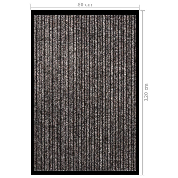 Beige Gestreifte Fußmatte 80x120 cm