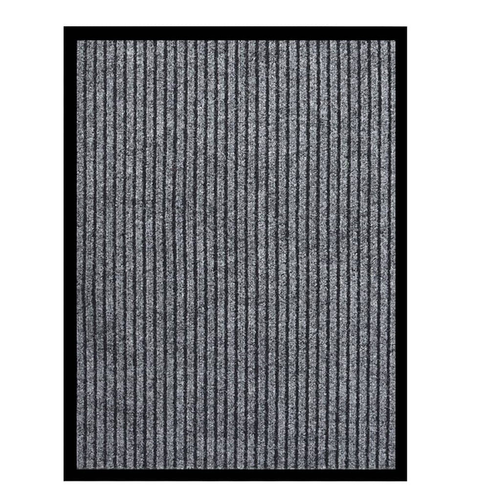Graue Fußmatte Gestreift 60x80 cm