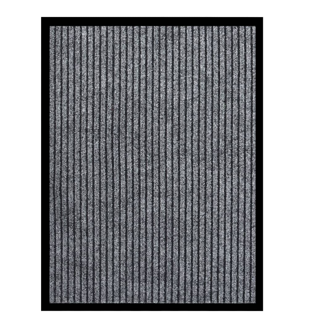 Graue Fußmatte Gestreift 60x80 cm