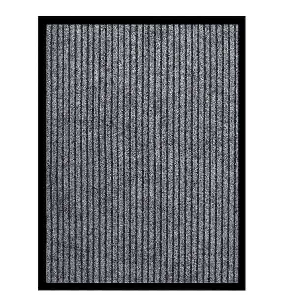 Graue Fußmatte Gestreift 60x80 cm