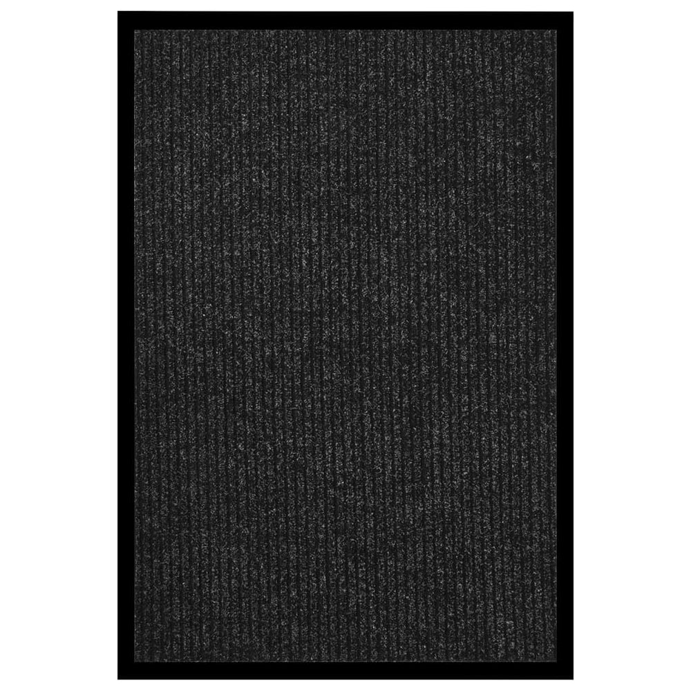 Gestreifte Fußmatte Anthrazit 80x120 cm