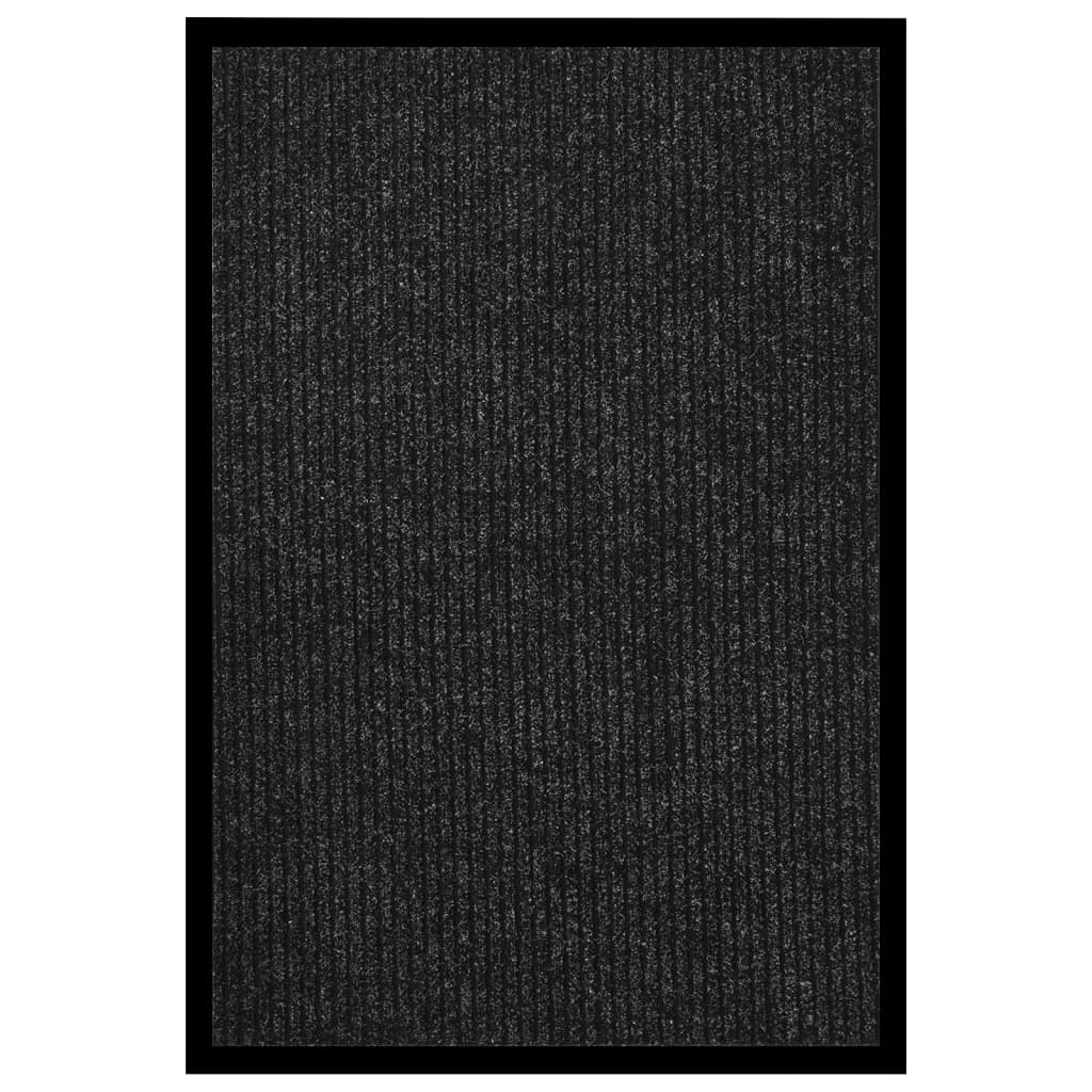 Gestreifte Fußmatte Anthrazit 80x120 cm