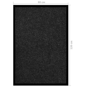 Gestreifte Fußmatte Anthrazit 80x120 cm