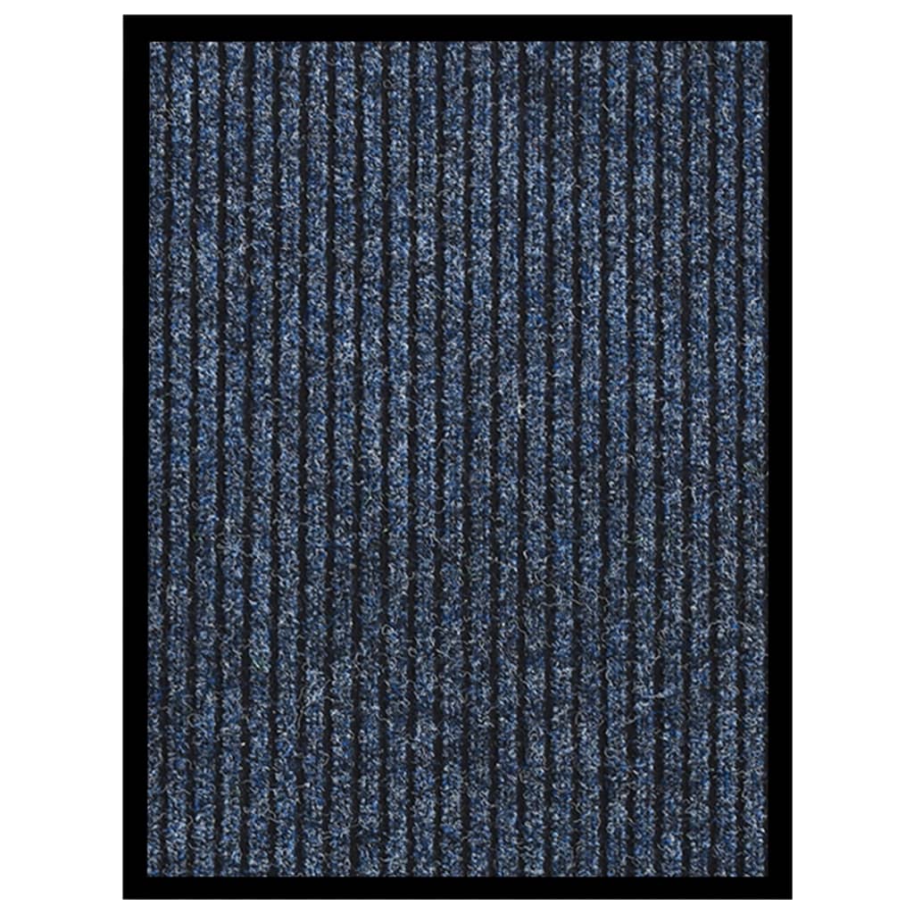 Blaue Fußmatte Gestreift 40x60 cm