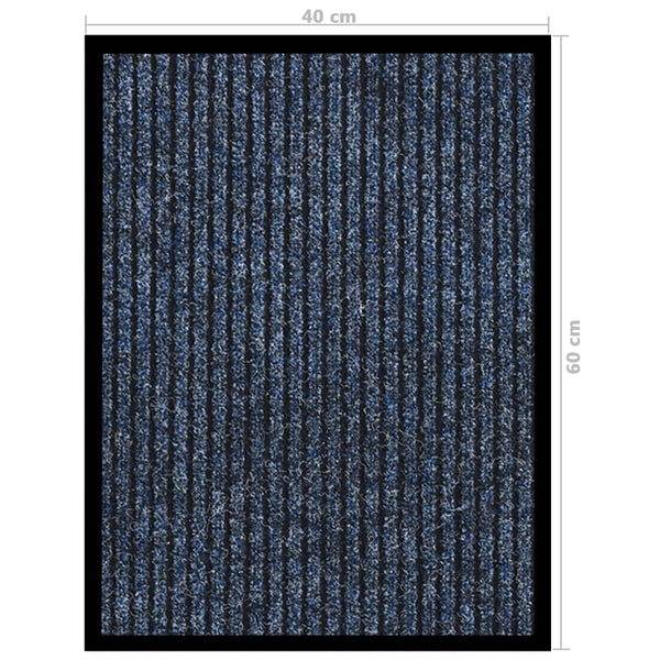 Blaue Fußmatte Gestreift 40x60 cm
