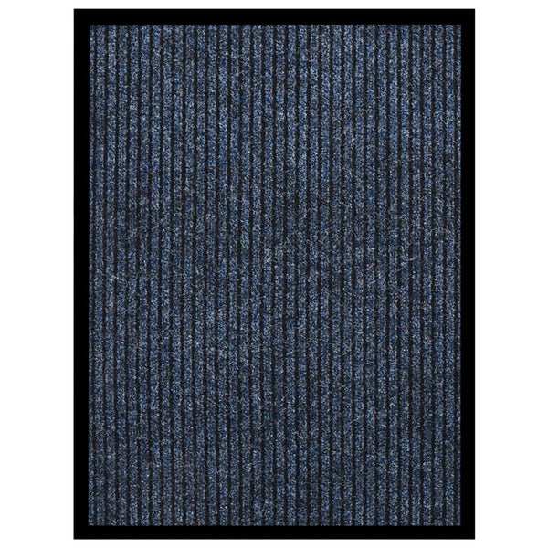 Blaue Fußmatte Gestreift 60x80 cm