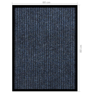 Blaue Fußmatte Gestreift 60x80 cm