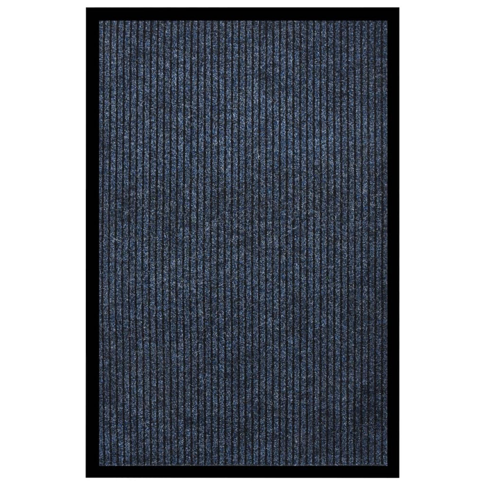 Gestreifte Fußmatte Blau 80x120 cm