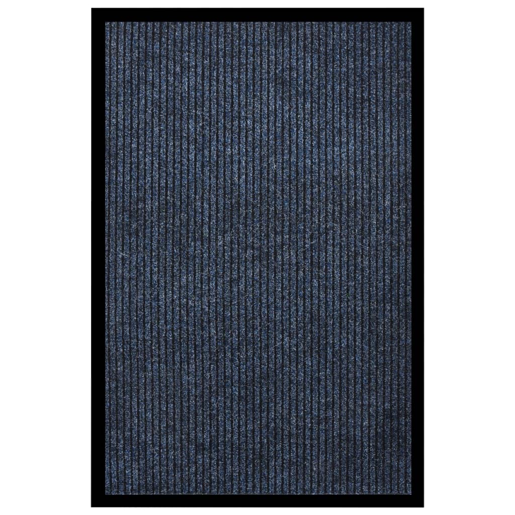 Gestreifte Fußmatte Blau 80x120 cm