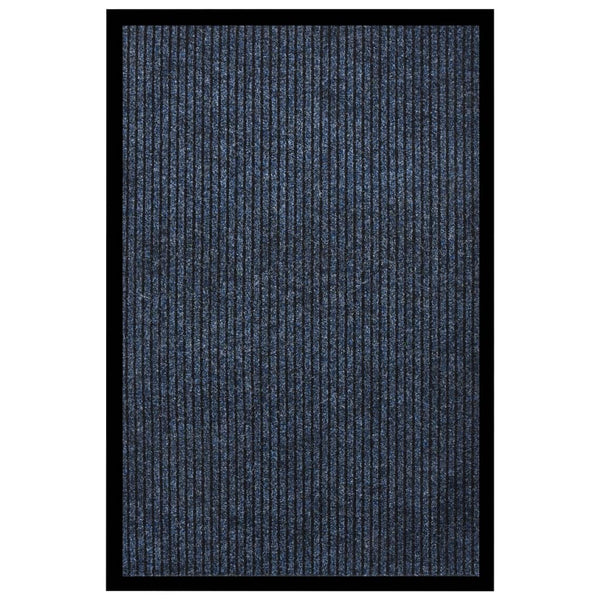 Gestreifte Fußmatte Blau 80x120 cm