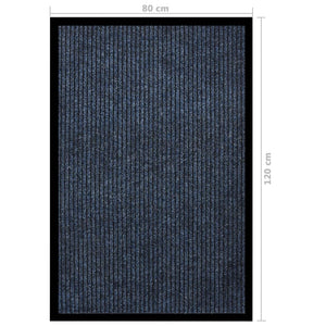 Gestreifte Fußmatte Blau 80x120 cm