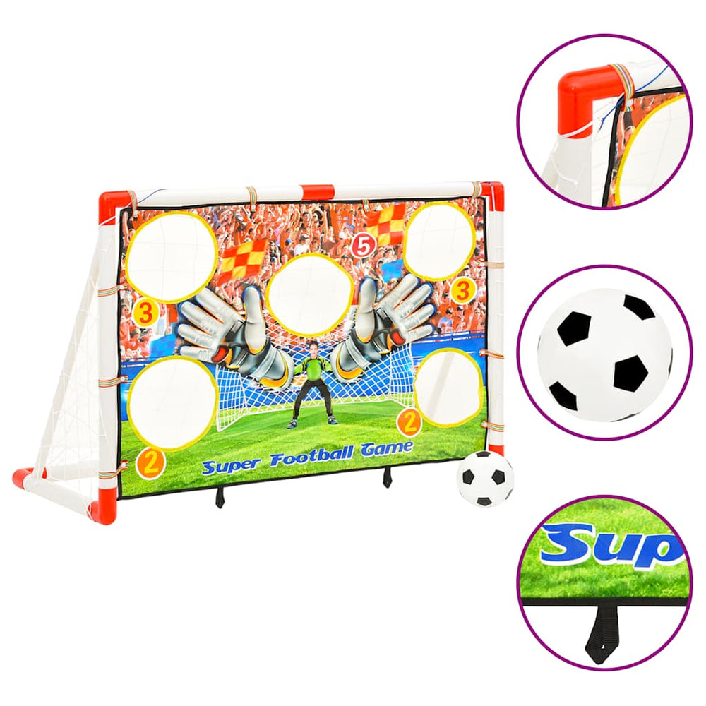 vidaXL Football Goal Set with Target Shot Wall 120x51x77.5 cm