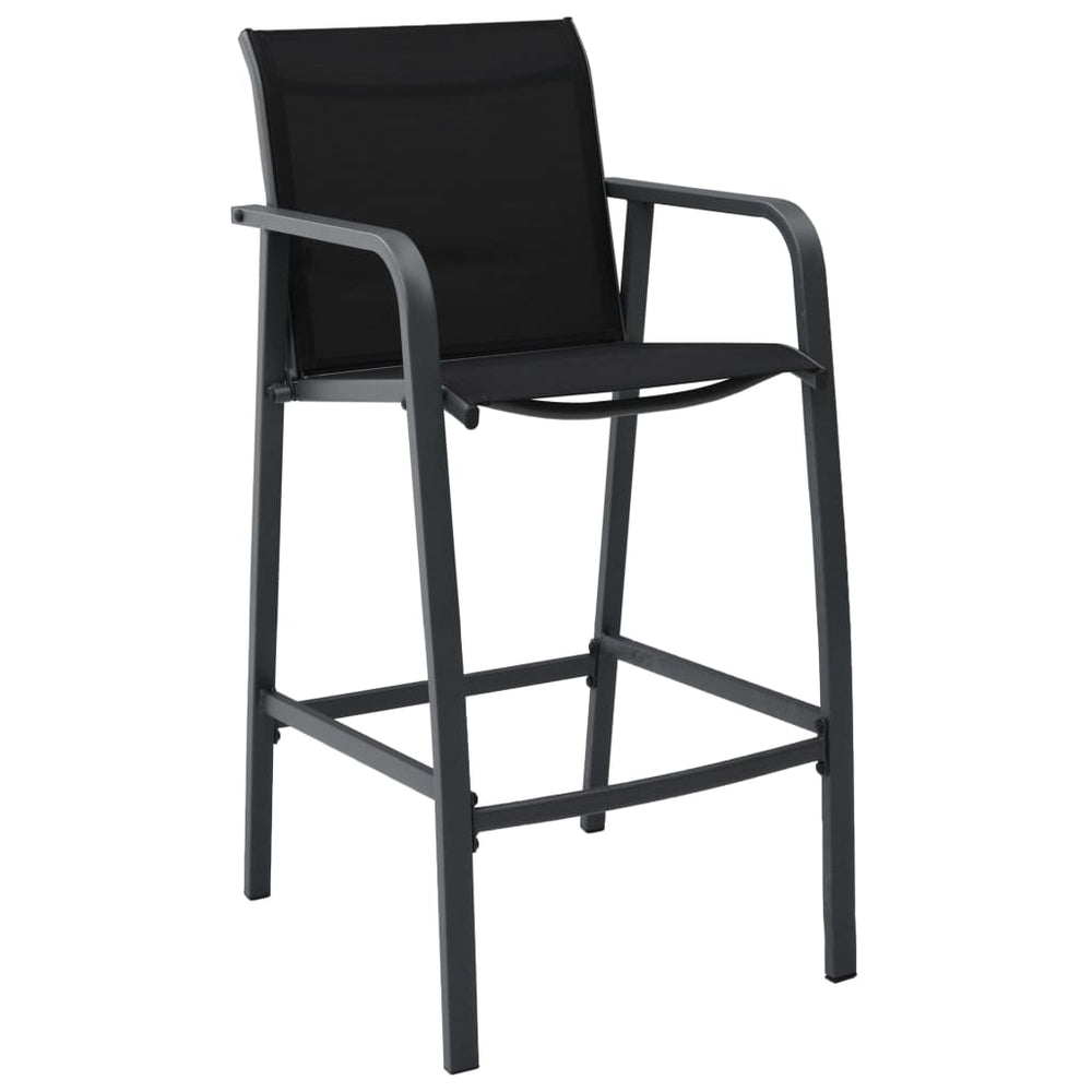 vidaXL 5-Piece Outdoor Bar Set Black