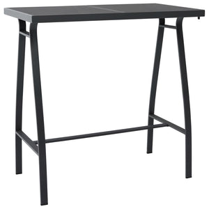 5-tlg. Gartenbar-Set Schwarz und Grau