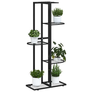 Blumenständer 5-Etagen Schwarz Metall