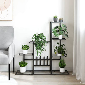 vidaXL Support pour plantes 94,5x25x88 cm Métal noir