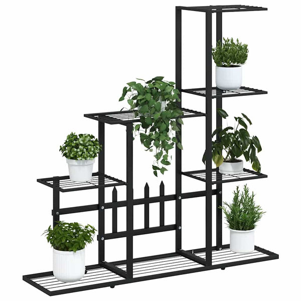 vidaXL Support pour plantes 94,5x25x88 cm Métal noir