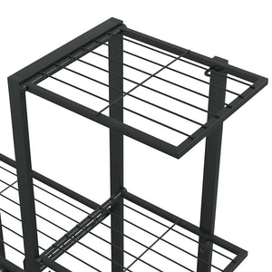 vidaXL Support pour plantes 94,5x25x88 cm Métal noir