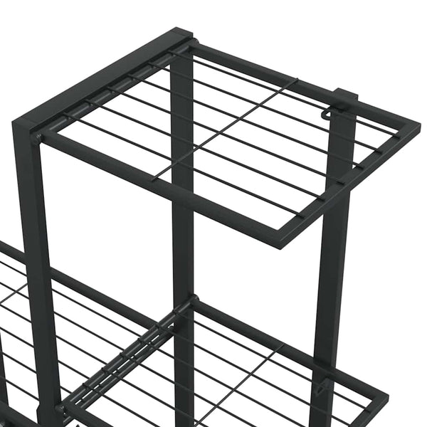 vidaXL Support pour plantes 94,5x25x88 cm Métal noir