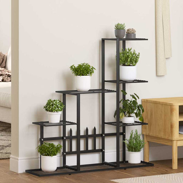 vidaXL Support pour plantes 94,5x25x88 cm Métal noir
