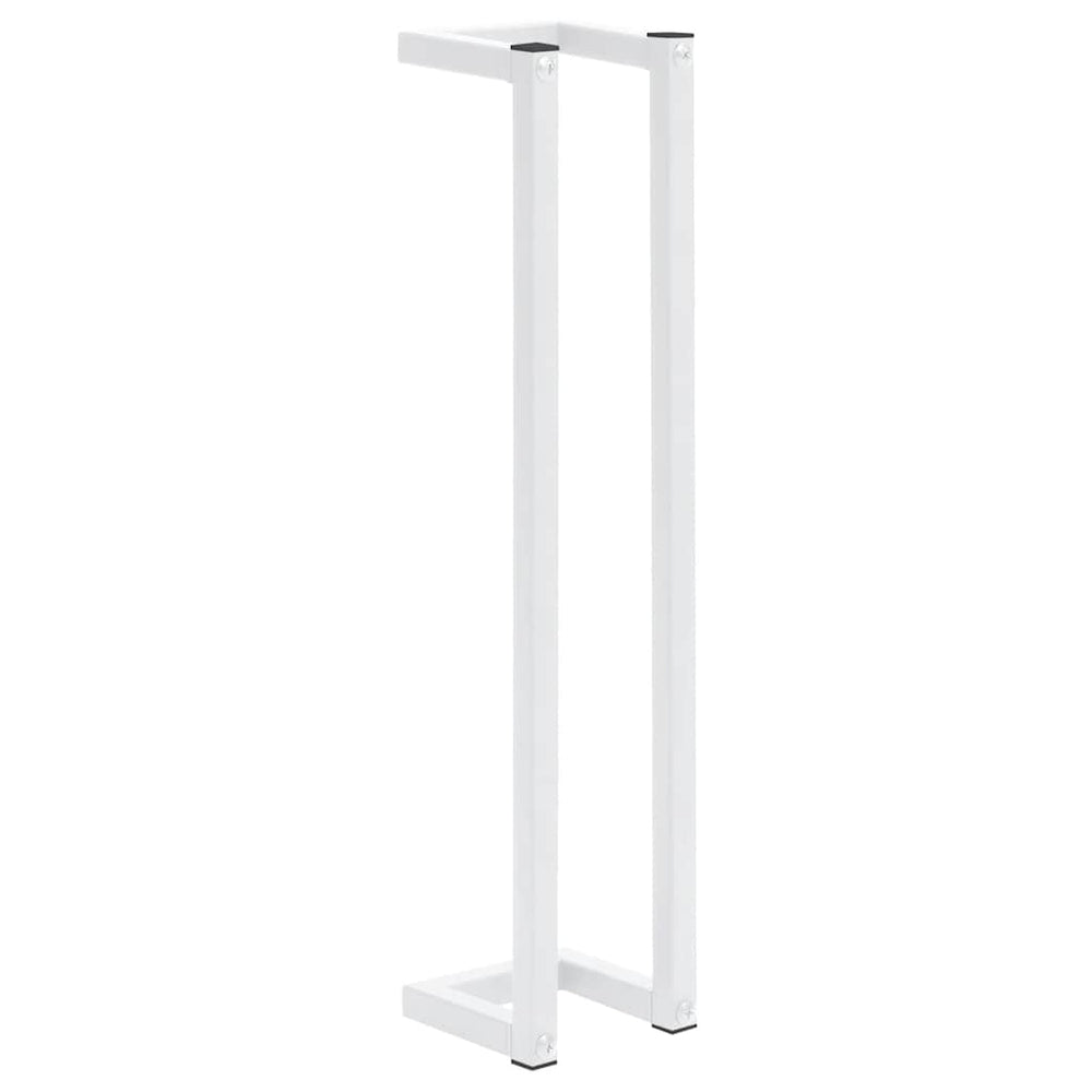 Weißer Handtuchständer aus Stahl, 60 cm