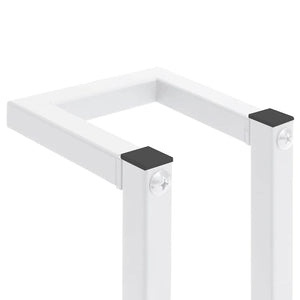 Weißer Handtuchständer aus Stahl, 60 cm