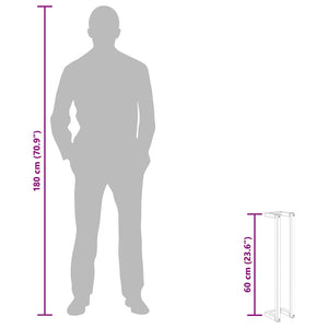 Weißer Handtuchständer aus Stahl, 60 cm