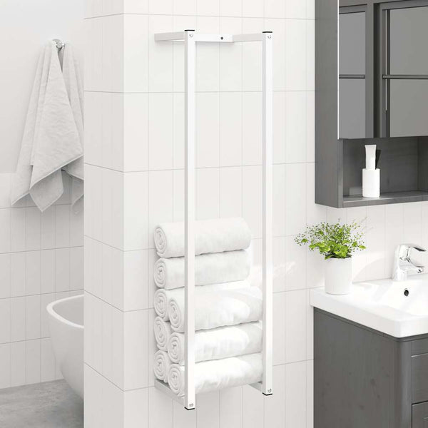 Handtuchständer Weiß Stahl 95cm