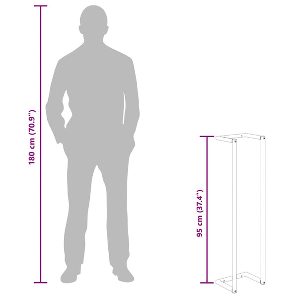 Handtuchständer Weiß Stahl 95cm