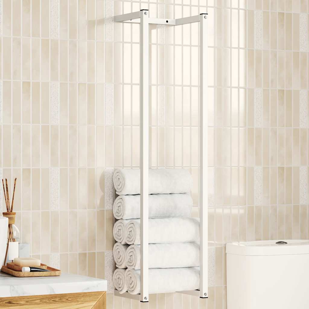 Handtuchständer Weiß Stahl 95cm