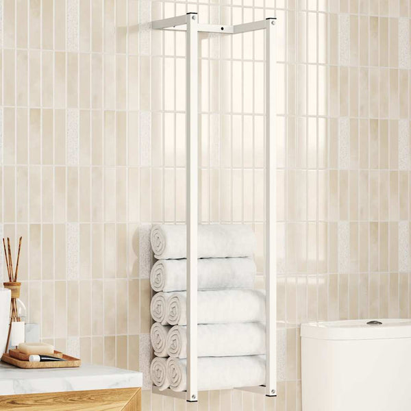 Handtuchständer Weiß Stahl 95cm