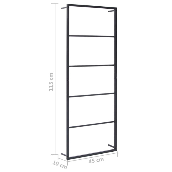 vidaXL Porte-serviettes noir 45x10x115 cm Acier