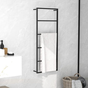 vidaXL Porte-serviettes noir 45x10x115 cm Acier