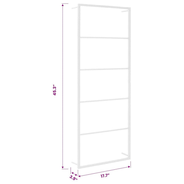 vidaXL Porte-serviettes Blanc 45 x 10 x 115 cm Acier