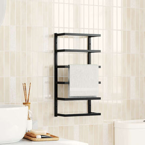 vidaXL Porte-serviettes noir 24x12x48 cm Acier