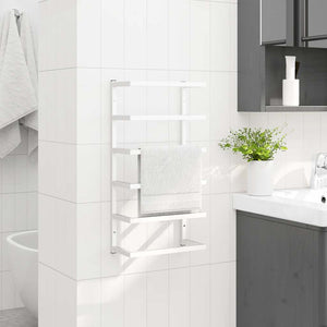 vidaXL Porte-serviettes blanc 24x12x48 cm acier