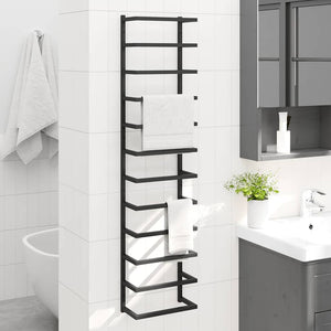 vidaXL Porte-serviettes Noir 24x12x96 cm Acier