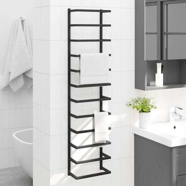 vidaXL Porte-serviettes Noir 24x12x96 cm Acier