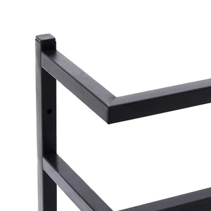 vidaXL Porte-serviettes Noir 24x12x96 cm Acier