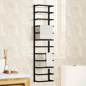 vidaXL Porte-serviettes Noir 24x12x96 cm Acier