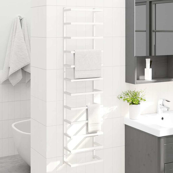 vidaXL Porte-serviettes Blanc 24x12x96 cm Acier